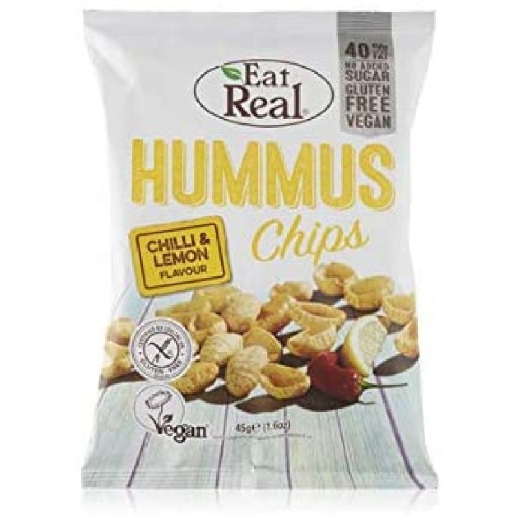 Eat Real Hummus Chips Chilli & Lemon Flavour 45g