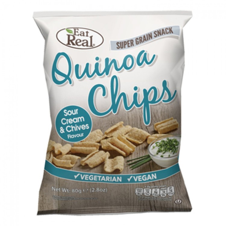 Eat Real Vegan Quinoa Chips. Sour Cream & Chives 80g