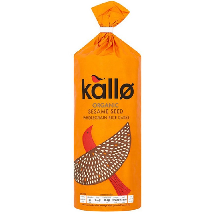 Kallo Organic Sesame Rice Crackers (GF) 130g