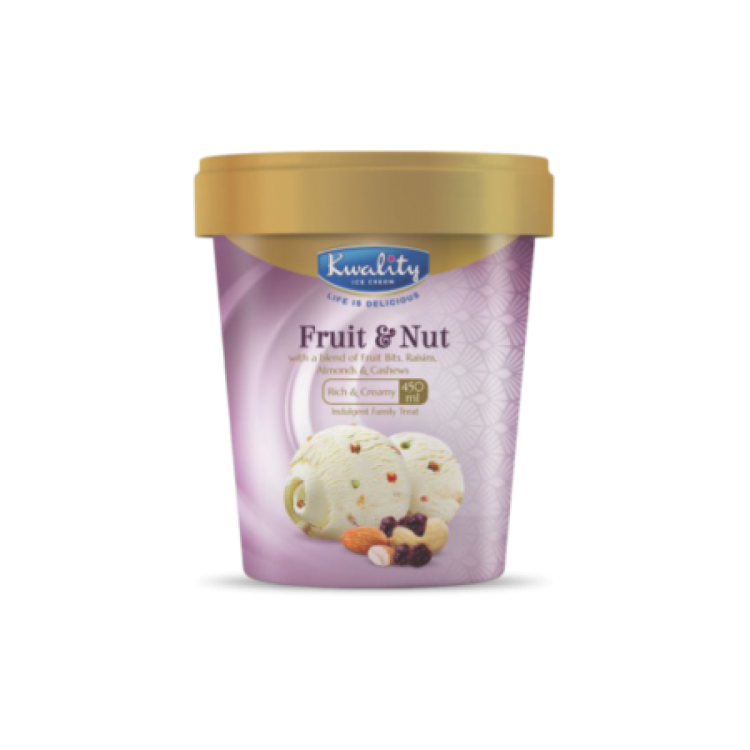 Kwality Fruit and Nut Ice cream 450ml
