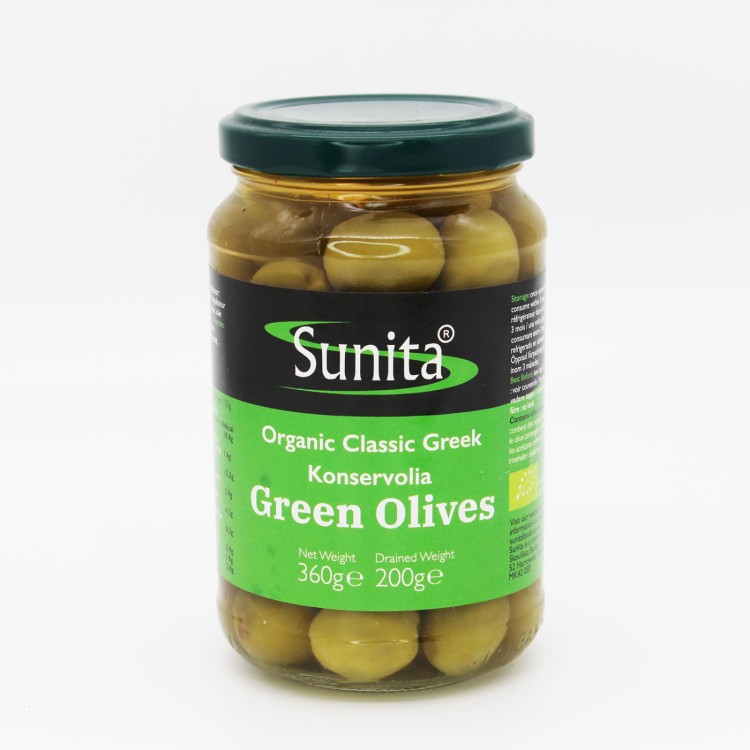 Sunita Greek Green Olives 360g
